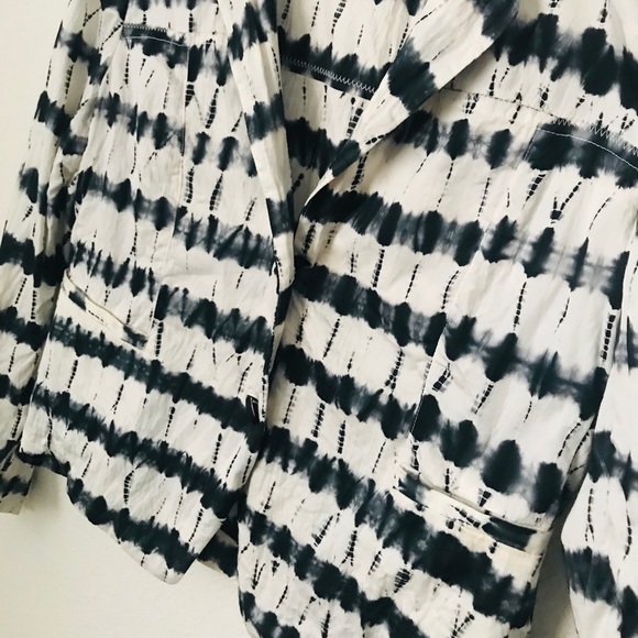 Apostrophe Women’s Dip Tie Dye Cotton Blazer Sz 8 - Picture 5 of 7